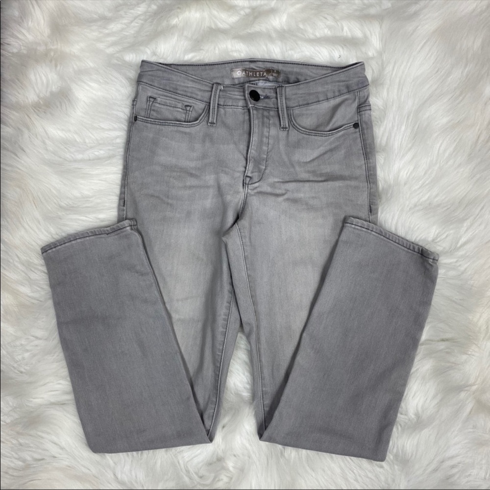 Athleta Sculptek Gray Wash Skinny Ankle Jeans